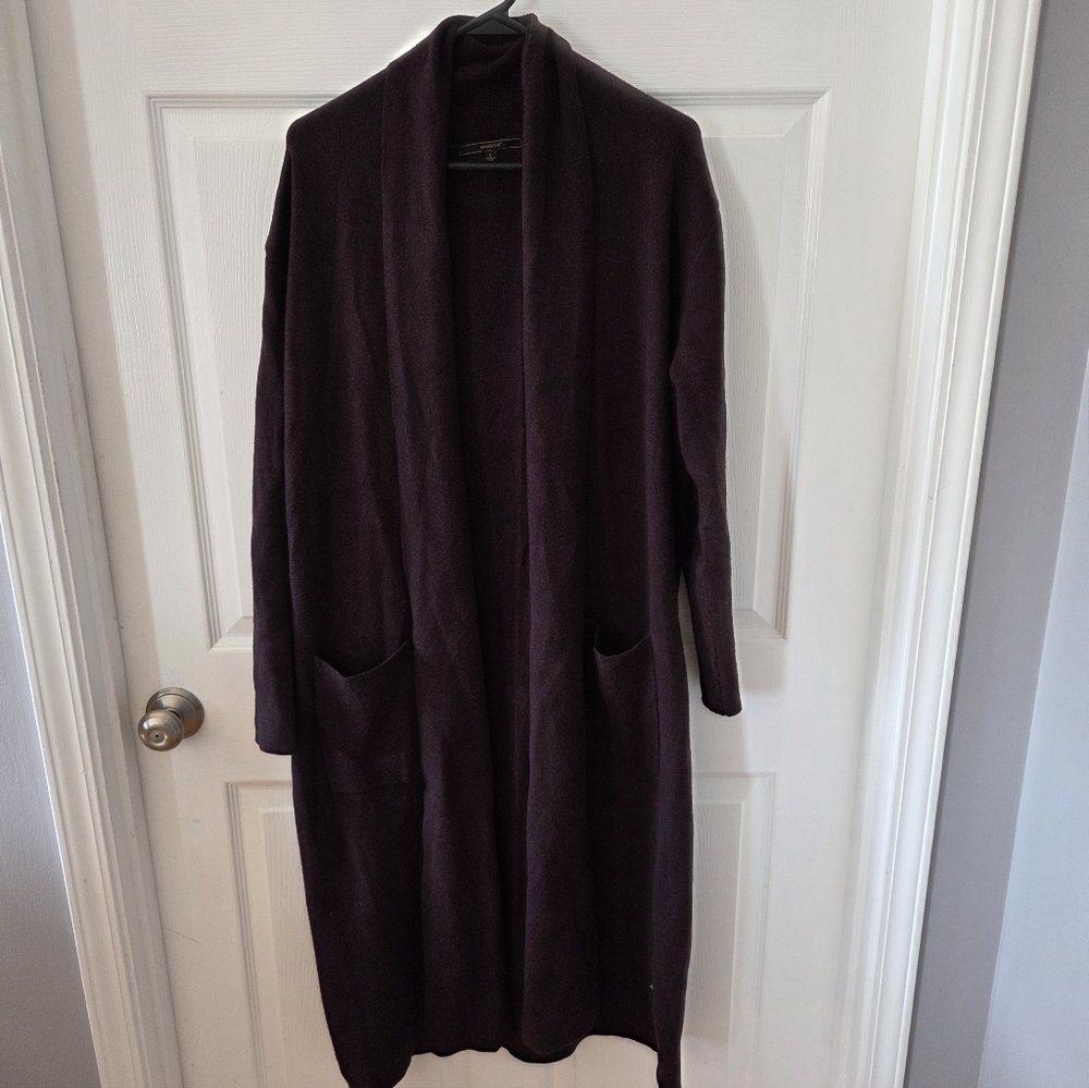 Women's Purple Open Front Sweater